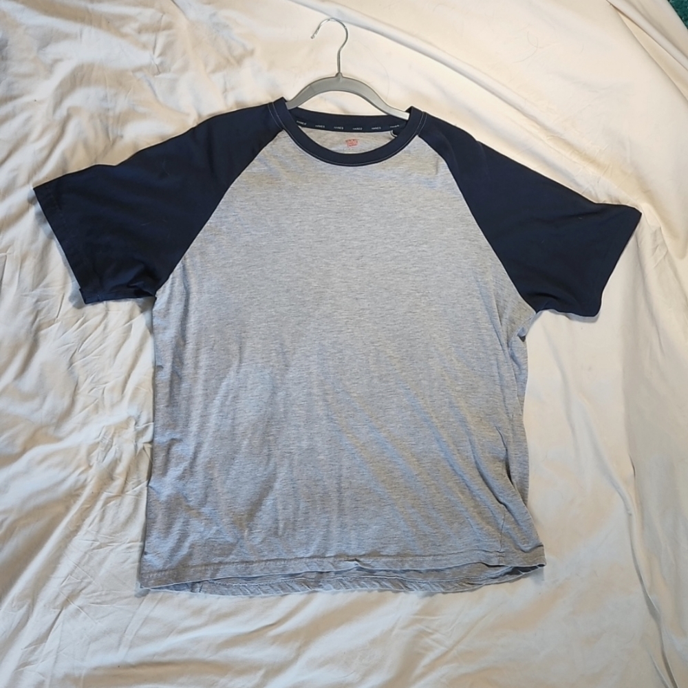 XL Grey & Blue Hanes T-Shirt